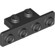 LEGO Black Bracket 1 x 2 - 1 x 4 with Two Rounded Corners at the Bottom 28802 - 6168620