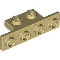 LEGO Tan Bracket 1 x 2 - 1 x 4 with Two Rounded Corners at the Bottom 28802 - 6318084