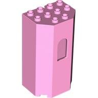 LEGO Bright Pink Panel 3 x 4 x 6 Turret Wall with Window 30246 - 4286772