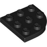 LEGO Black Plate, Round Corner 3 x 3 30357 - 4227392