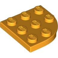 LEGO Bright Light Orange Plate, Round Corner 3 x 3 30357 - 6022078