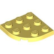 LEGO Bright Light Yellow Plate, Round Corner 3 x 3 30357 - 6251839