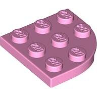 LEGO Bright Pink Plate, Round Corner 3 x 3 30357 - 4620318