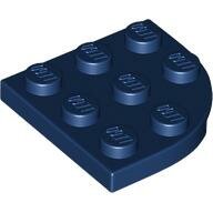 LEGO Dark Blue Plate, Round Corner 3 x 3 30357 - 4614554
