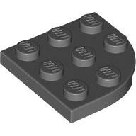 LEGO Dark Bluish Gray Plate, Round Corner 3 x 3 30357 - 4212075