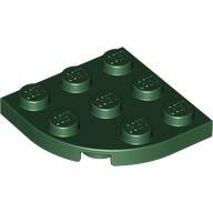 LEGO Dark Green Plate, Round Corner 3 x 3 30357 - 6001836