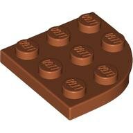 LEGO Dark Orange Plate, Round Corner 3 x 3 30357 - 6359697