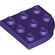 LEGO Dark Purple Plate, Round Corner 3 x 3 30357 - 6251900
