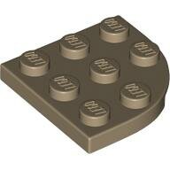LEGO Dark Tan Plate, Round Corner 3 x 3 30357 - 6368432