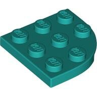 LEGO Dark Turquoise Plate, Round Corner 3 x 3 30357 - 6251838