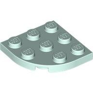 LEGO Light Aqua Plate, Round Corner 3 x 3 30357 - 4618664