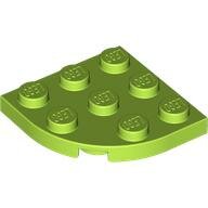 LEGO Lime Plate, Round Corner 3 x 3 30357 - 6264973