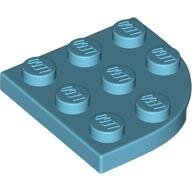 LEGO Medium Azure Plate, Round Corner 3 x 3 30357 - 6264993