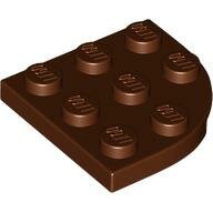 LEGO Reddish Brown Plate, Round Corner 3 x 3 30357 - 4283660
