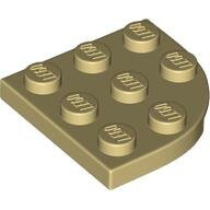 LEGO Tan Plate, Round Corner 3 x 3 30357 - 4543858