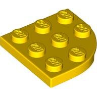 LEGO Yellow Plate, Round Corner 3 x 3 30357 - 6167389