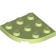 LEGO Yellowish Green Plate, Round Corner 3 x 3 30357 - 6177169