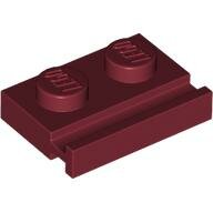 LEGO Dark Red Plate, Modified 1 x 2 with Door Rail 32028 - 6186005