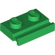 LEGO Green Plate, Modified 1 x 2 with Door Rail 32028 - 4272665