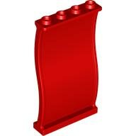 LEGO Red Panel 1 x 4 x 6 Wavy 34732 - 6210807
