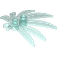 LEGO Trans-Light Blue Plant Leaves 6 x 5 Swordleaf with Open O Clip Thick 10884 - 6052986