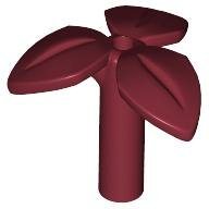 LEGO Dark Red Plant Stem with Bar, 3 Leaves, and Small Pin Hole 37695 - 6438776