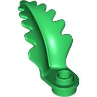 LEGO Green Plant Plate, Round 1 x 1 with Curved, Upright Leaf 2682 - 6411022