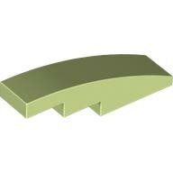 LEGO Yellowish Green Slope, Curved 4 x 1 61678 - 6443415