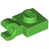 LEGO Bright Green Plate, Modified 1 x 1 with Open O Clip (Horizontal Grip) 61252 - 6172373