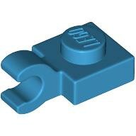 LEGO Dark Azure Plate, Modified 1 x 1 with Open O Clip (Horizontal Grip) 61252 - 6431796