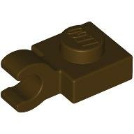 LEGO Dark Brown Plate, Modified 1 x 1 with Open O Clip (Horizontal Grip) 61252 - 6460688