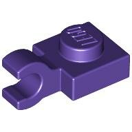 LEGO Dark Purple Plate, Modified 1 x 1 with Open O Clip (Horizontal Grip) 61252 - 6173790