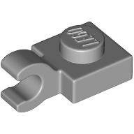 LEGO Light Bluish Gray Plate, Modified 1 x 1 with Open O Clip (Horizontal Grip) 61252 - 4541978