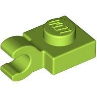LEGO Lime Plate, Modified 1 x 1 with Open O Clip (Horizontal Grip) 61252 - 6383304