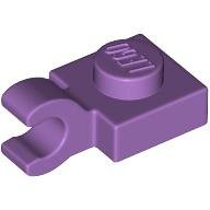 LEGO Medium Lavender Plate, Modified 1 x 1 with Open O Clip (Horizontal Grip) 61252 - 6347299