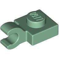 LEGO Sand Green Plate, Modified 1 x 1 with Open O Clip (Horizontal Grip) 61252 - 6227077