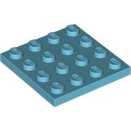 LEGO Medium Azure Plate 4 x 4 3031 - 6141594