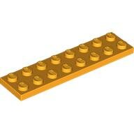 LEGO Bright Light Orange Plate 2 x 8 3034 - 6133817