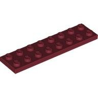 LEGO Dark Red Plate 2 x 8 3034 - 4163456