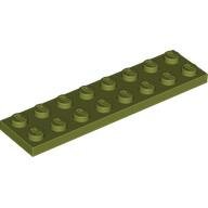 LEGO Olive Green Plate 2 x 8 3034 - 6273296