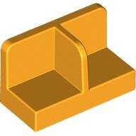 LEGO Bright Light Orange Panel 1 x 2 x 1 with Rounded Corners and Center Divider 93095 - 6133805