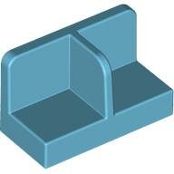 LEGO Medium Azure Panel 1 x 2 x 1 with Rounded Corners and Center Divider 93095 - 6133911