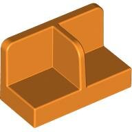 LEGO Orange Panel 1 x 2 x 1 with Rounded Corners and Center Divider 93095 - 6382664