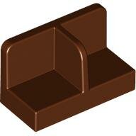 LEGO Reddish Brown Panel 1 x 2 x 1 with Rounded Corners and Center Divider 93095 - 6133860