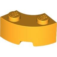 LEGO Bright Light Orange Brick, Round Corner 2 x 2 Macaroni with Stud Notch and Reinforced Underside 85080 - 6173672