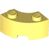 LEGO Bright Light Yellow Brick, Round Corner 2 x 2 Macaroni with Stud Notch and Reinforced Underside 85080 - 6350348