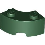 LEGO Dark Green Brick, Round Corner 2 x 2 Macaroni with Stud Notch and Reinforced Underside 85080 - 4613919