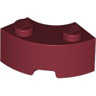 LEGO Dark Red Brick, Round Corner 2 x 2 Macaroni with Stud Notch and Reinforced Underside 85080 - 4625551