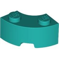 LEGO Dark Turquoise Brick, Round Corner 2 x 2 Macaroni with Stud Notch and Reinforced Underside 85080 - 6325429