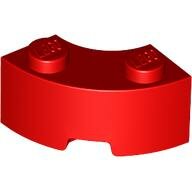 LEGO Red Brick, Round Corner 2 x 2 Macaroni with Stud Notch and Reinforced Underside 85080 - 4567445